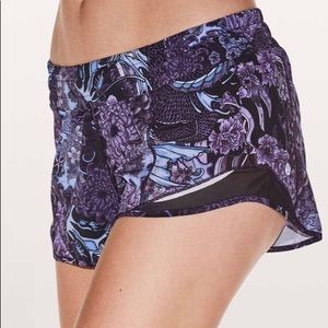 Purple Floral Lululemon Hottie Hot Shorts